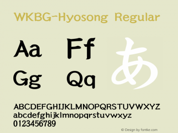 WKBG-Hyosong V3.0 Font Sample