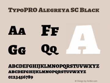 TypoPRO Alegreya SC Black Version 1.004 Font Sample