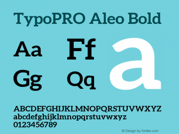 TypoPRO Aleo Bold Version 1.1 Font Sample