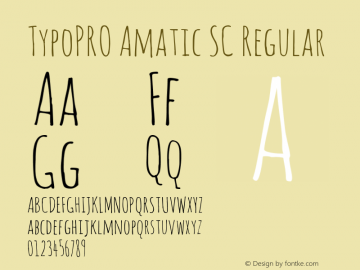 TypoPRO Amatic SC Regular Version 1.001 Font Sample