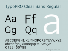 TypoPRO Clear Sans Light Version 1.00 Font Sample