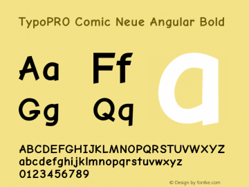 TypoPRO Comic Neue Angular Bold Version 1.000 Font Sample