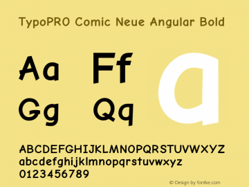 TypoPRO Comic Neue Angular Bold Version 1.000图片样张