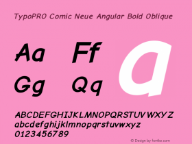 TypoPRO Comic Neue Angular Bold Oblique Version 1.000图片样张