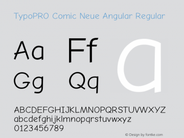 TypoPRO Comic Neue Angular Regular Version 1.000 Font Sample