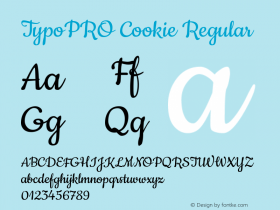 TypoPRO Cookie-Regular Version 1.004 Font Sample