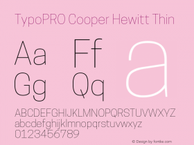 TypoPRO Cooper Hewitt 1.000图片样张