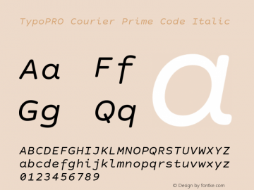 TypoPRO Courier Prime Code Italic Version 3.0318图片样张