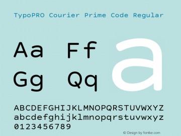 TypoPRO Courier Prime Code Version 3.0318 Font Sample