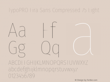 TypoPRO Fira Sans Compressed Eight Version 4.203;PS 004.203;hotconv 1.0.88;makeotf.lib2.5.64775图片样张