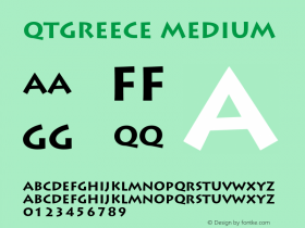 QTGreece Medium Version 001.000 Font Sample