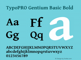 TypoPRO Gentium Basic Bold Version 1.102; 2013; Maintenance release Font Sample