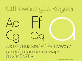 QTHowardType Regular QualiType TrueType font  10/5/92图片样张