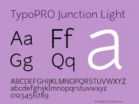 TypoPRO Junction Light Version 1.002 Font Sample