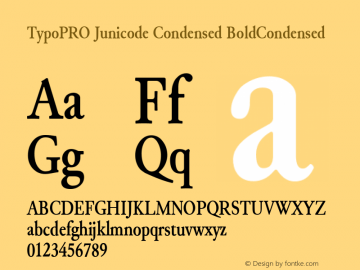 TypoPRO Junicode-Bold Version 0.6.17 Font Sample
