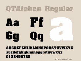 QTAtchen Regular QualiType TrueType font  9/18/92 Font Sample