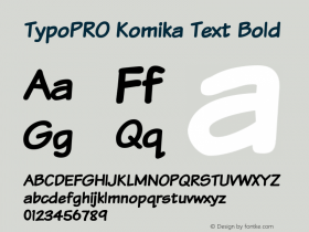 TypoPRO Komika Text Bold 2.0 Font Sample