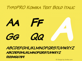 TypoPRO Komika Text Kaps Bold Italic 2.0 Font Sample