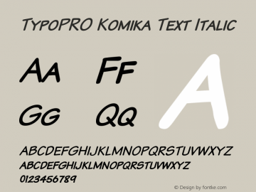 TypoPRO Komika Text Kaps Italic 2.0图片样张