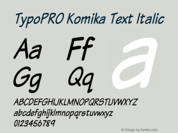 TypoPRO Komika Text Tight Italic 2.0图片样张