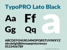 TypoPRO Lato Black Version 2.015; 2015-08-06; http://www.latofonts.com/ Font Sample