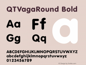 QTVagaRound Bold QualiType TrueType font  10/6/92图片样张