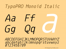 TypoPRO Monoid Italic Version 0.61图片样张