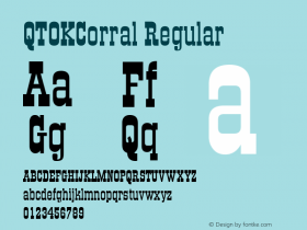QTOKCorral Regular QualiType TrueType font  9/18/92图片样张