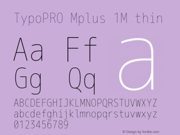 TypoPRO Mplus 1M thin 图片样张