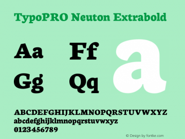 TypoPRO Neuton Extrabold Version 1.46图片样张