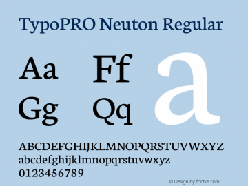 TypoPRO Neuton Regular Version 1.46图片样张