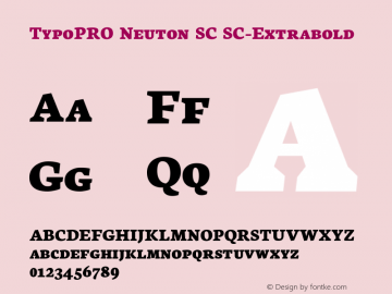 TypoPRO Neuton SC Extrabold Version 1.46图片样张