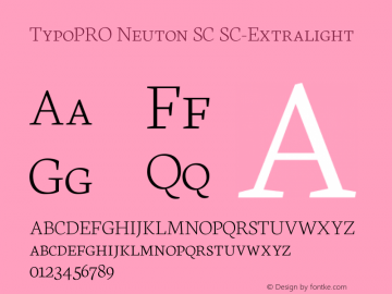 TypoPRO Neuton SC Extralight Version 1.4图片样张
