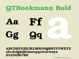 QTBookmann Bold QualiType TrueType font  10/5/92图片样张