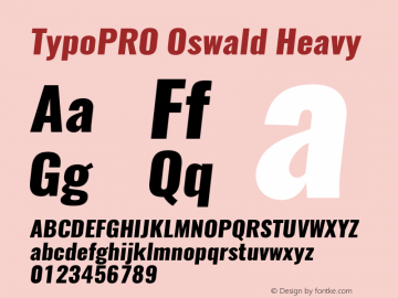 TypoPRO Oswald HeavyItalic 3.0; ttfautohint (v0.95.6-bc232) -l 8 -r 50 -G 200 -x 0 -w 