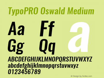 TypoPRO Oswald MediumItalic 3.0; ttfautohint (v0.94.23-7a4d-dirty) -l 8 -r 50 -G 150 -x 0 -w 