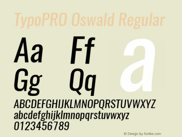 TypoPRO Oswald RegularItalic 3.0; ttfautohint (v0.94.23-7a4d-dirty) -l 8 -r 50 -G 200 -x 0 -w 