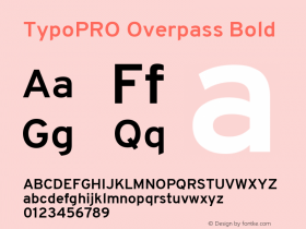 TypoPRO Overpass Bold Version 3.000;DELV;Overpass Font Sample