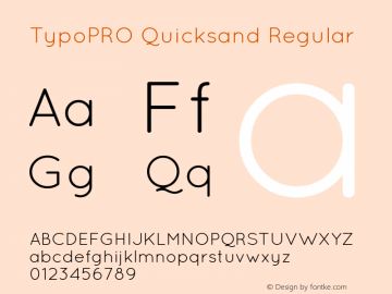 TypoPRO Quicksand-Regular 1.002 Font Sample