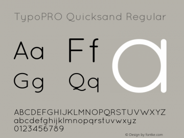 TypoPRO Quicksand-Regular 1.002 Font Sample