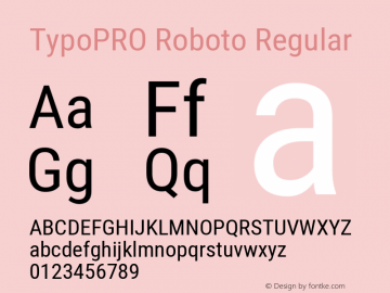 TypoPRO Roboto Condensed Version 2.136; 2016 Font Sample