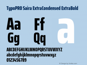 TypoPRO Saira ExtraCondensed ExtraBold Version 0.072图片样张