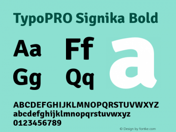 TypoPRO Signika Bold Version 1.002图片样张