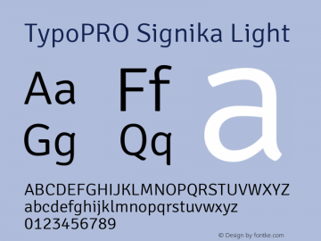 TypoPRO Signika Light Version 1.002图片样张