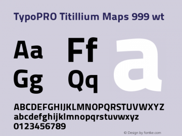 TypoPRO TitilliumMaps29L-999wt Version 001.001图片样张