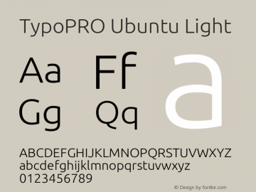 TypoPRO Ubuntu Light 0.83图片样张