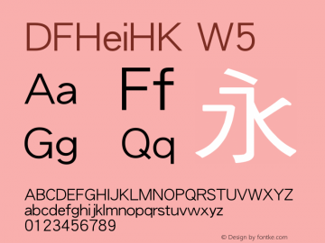 DFHeiHK W5  Font Sample