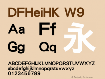 DFHeiHK W9  Font Sample