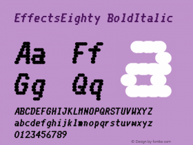 Effects Eighty Bold Italic Version 1.100图片样张