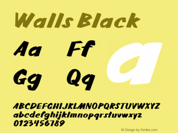 Walls-Black Version 1.000 Font Sample